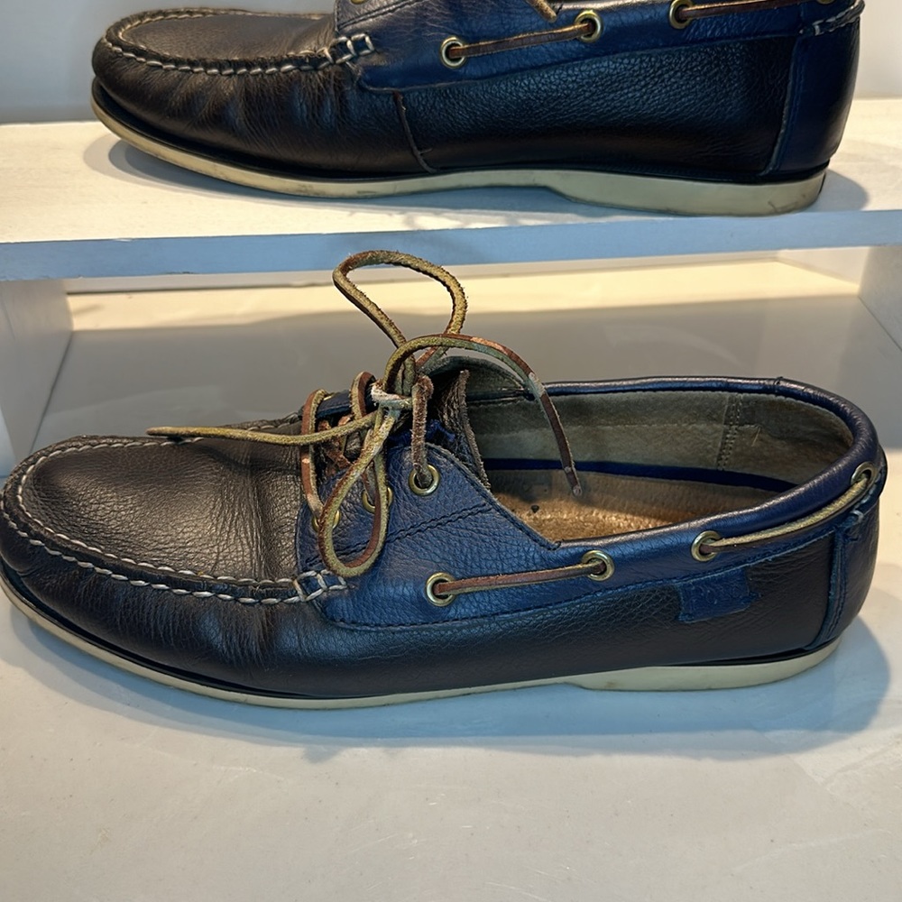 RALPH LAUREN POLO 11 Bienne Mens Brown/Blue
Leather Lace Loafers Shoes - Picture 2 of 10